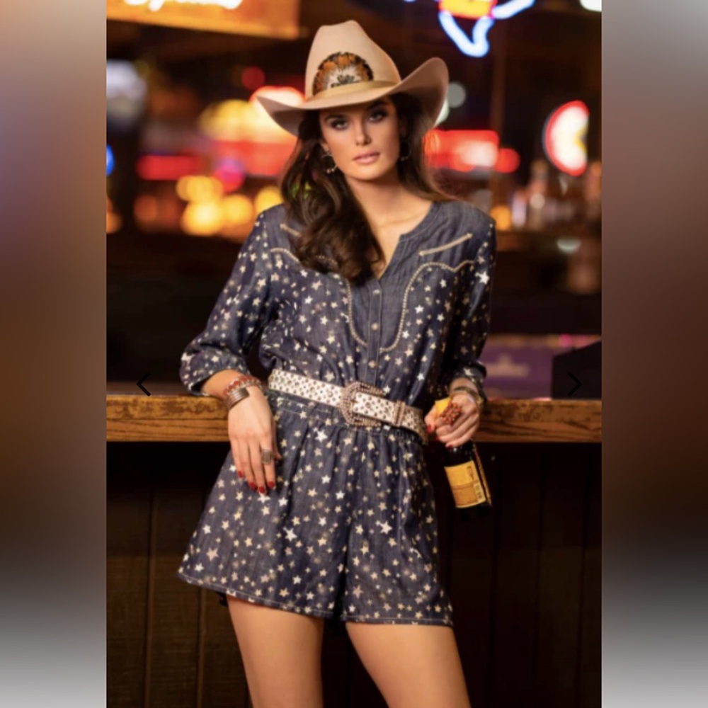 Brand New Double D Ranch denim romper